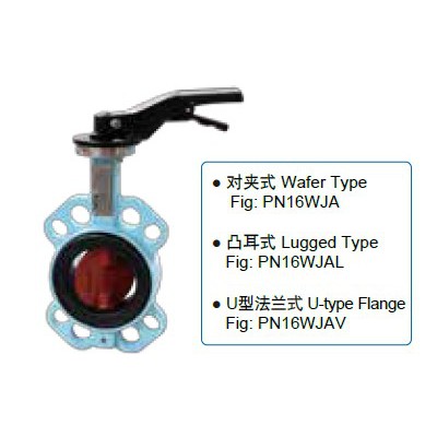 日本KITZ北泽蝶阀PN16_PN16WJAE对夹式蝶阀