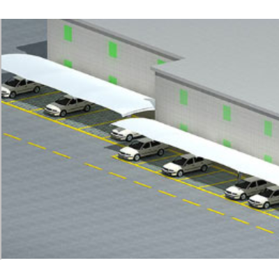 湖北机动车膜结构施工 洪湖停车场膜结构车棚工程