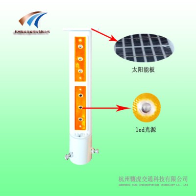 大连市高速专用太阳能边缘警示灯 同步护栏柱帽灯厂家