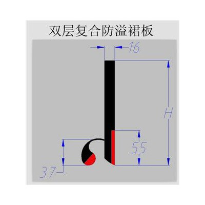 T型防溢裙板   高分子防溢裙板